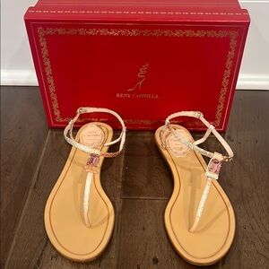 Rene Caovilla Women's Cream Sandals